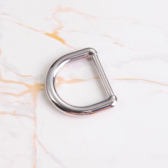 Stainless steel thin bar 20.5mm Dee-ring, 5pcs/lot