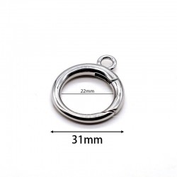 High quality 20mm Stainless steel opening spring ring, 2pc/lot