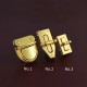 Solid brass 24K plated slot lock twist lock