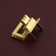 Solid brass 24K plated slot lock twist lock