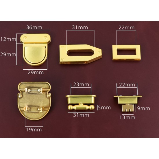 Solid brass 24K plated slot lock twist lock Solid brass 24K plated slot lock twist lock