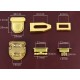 Solid brass 24K plated slot lock twist lock Solid brass 24K plated slot lock twist lock