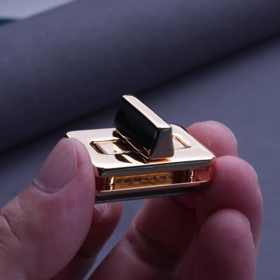 Alloy square twist harp lock