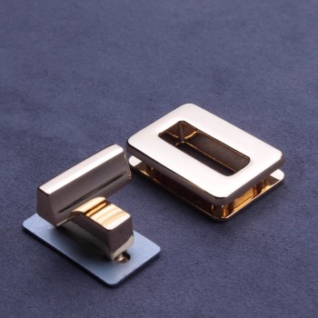 Alloy square twist harp lock