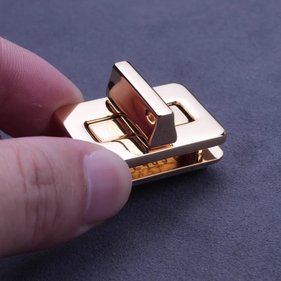 Alloy square twist harp lock