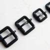 4pc/lot black alloy cylinder pin strap buckle