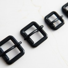 4pc/lot black alloy cylinder pin strap buckle
