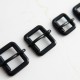 4pc/lot black alloy cylinder pin strap buckle