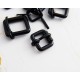 4pc/lot black alloy cylinder pin strap buckle