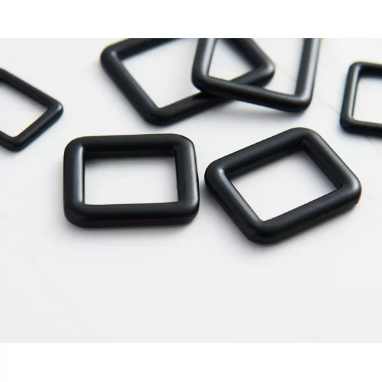 Square Buckle Without Spring black, alloy, square buckle