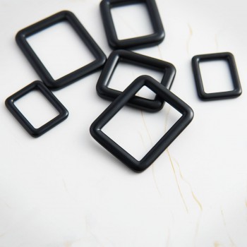 10pc/lot black alloy square buckle