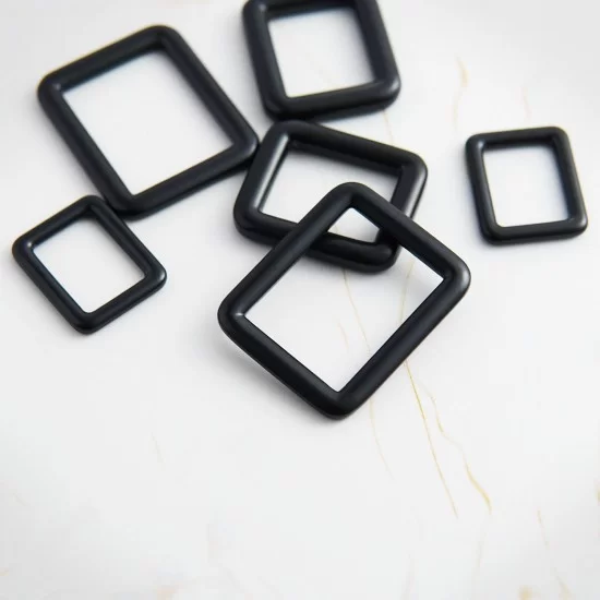 Square Buckle Without Spring black, alloy, square buckle