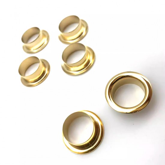 Chanel stainless steel 18K real gold plating  eyelet, grommet, 20pc/lot