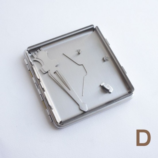 Stainless steel Cigarette case diy kit, 2pc/lot