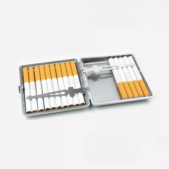solid silver cigarette box Antique Poole Silver Co. EPCA Silver-Plated Cigarette Box 1899