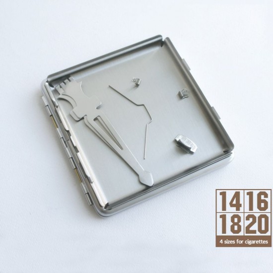 Stainless steel Cigarette case diy kit, 2pc/lot
