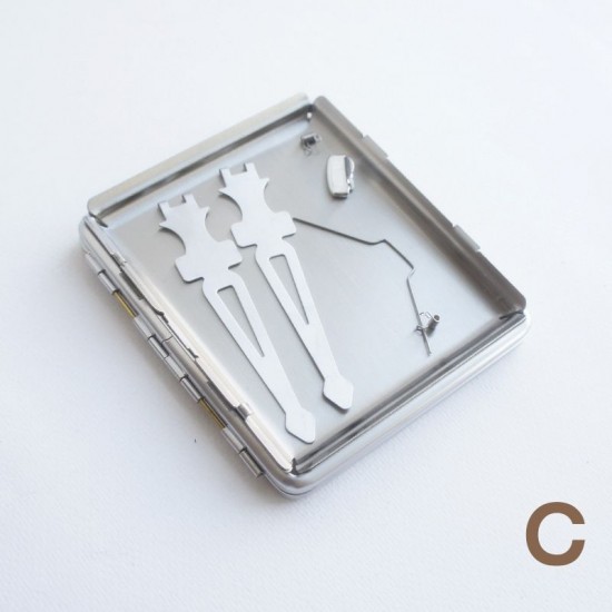 Stainless steel Cigarette case diy kit, 2pc/lot
