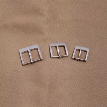 Flat stainless steel needle buckle, 4pc/lot