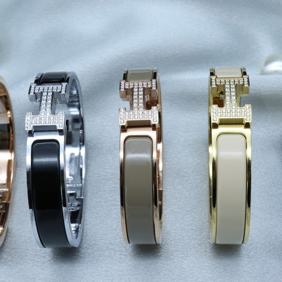 Hermes Clic H diamond bracelet bracelet 12mm stainless steel DIY bracelet