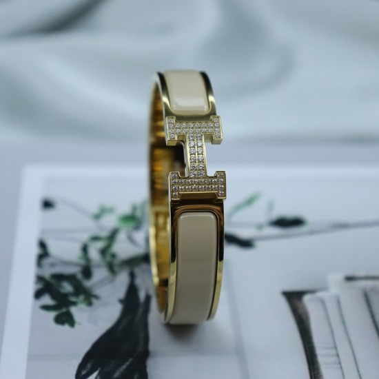 Hermes Clic H diamond bracelet bracelet 12mm stainless steel DIY bracelet