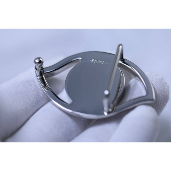 High quality stainless steel 13mm Hermes eye waist belt buckle