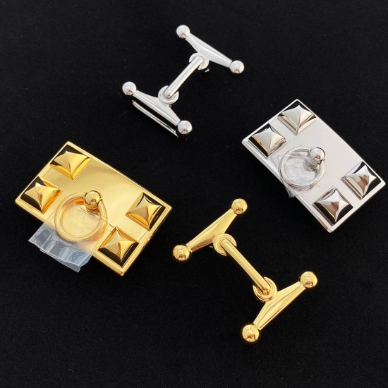 High quality stainless steel 24mm Hermes Mors H Collier de chien waist belt buckle