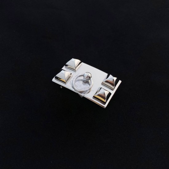 High quality stainless steel 24mm Hermes Mors H Collier de chien waist belt buckle