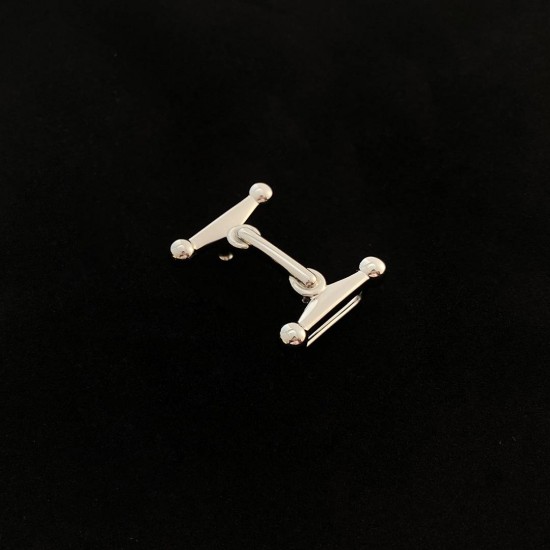 High quality stainless steel 24mm Hermes Mors H Collier de chien waist belt buckle