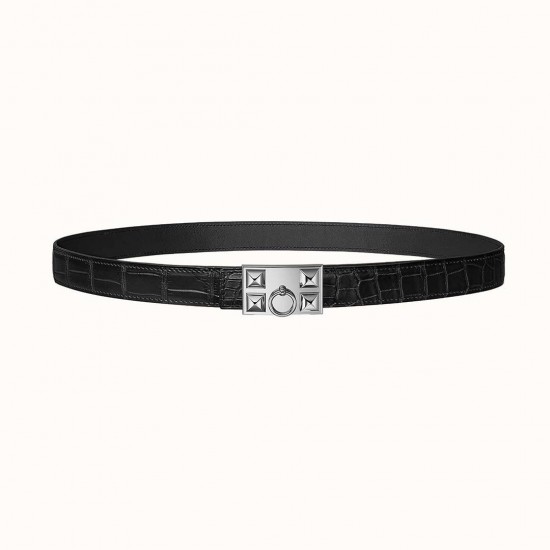 High quality stainless steel 24mm H Mors H Collier de chien waist belt buckle