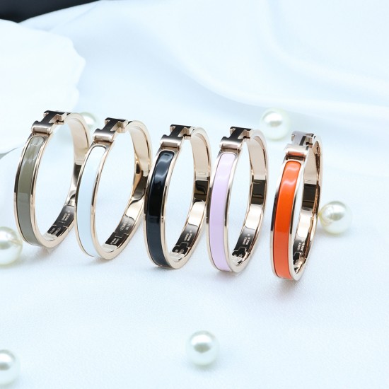Hermes mini Clic H bracelet 8mm stainless steel DIY bracelet