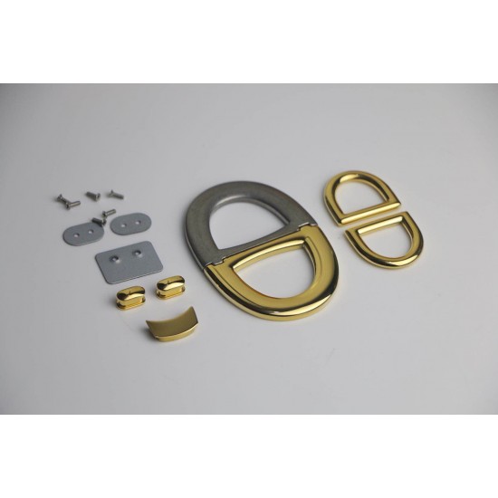 Hermes quality, stainless steel, Hermes Cherche midi mini 18 whole kit hardwares