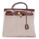 Hermes Herbag toile linen weave fabric Hermes Herbag toile linen weave fabric