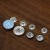 Silver with blue enamel 