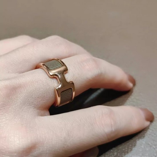 Hermes Olympe stainless steel DIY finger ring