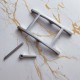 High quality stainless steel Hermes 32mm Quentin reversible waist belt buckle