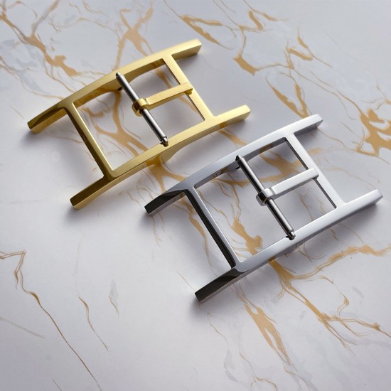 High quality stainless steel Hermes 32mm Quentin reversible waist belt buckle