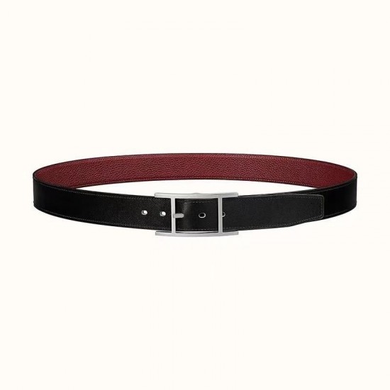 High quality stainless steel Hermes 32mm Quentin reversible waist belt buckle