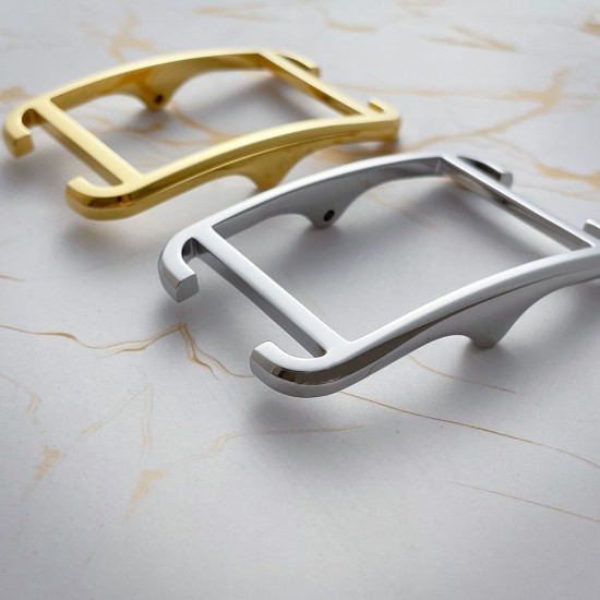 High quality stainless steel Hermes Society reversible waist belt buckle