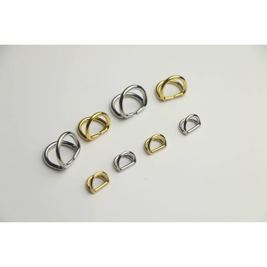 Hermes quality, stainless steel, double D-ring, 2 pcs/lot