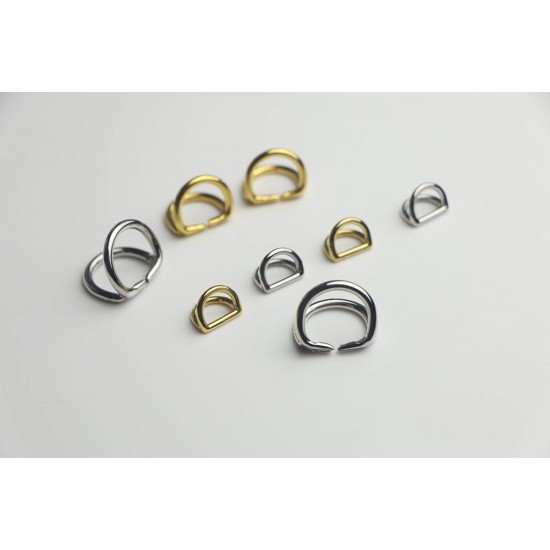 Hermes quality, stainless steel, double D-ring, 2 pcs/lot