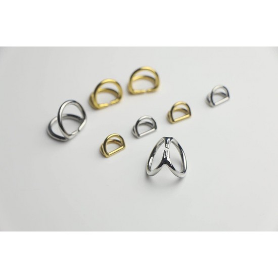Hermes quality, stainless steel, double D-ring, 2 pcs/lot