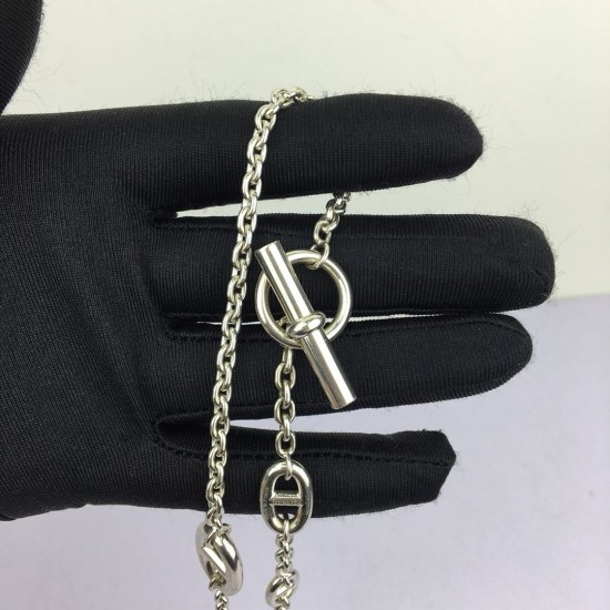 Hermes quality, stainless steel, Hermes De Ancre chain, necklace