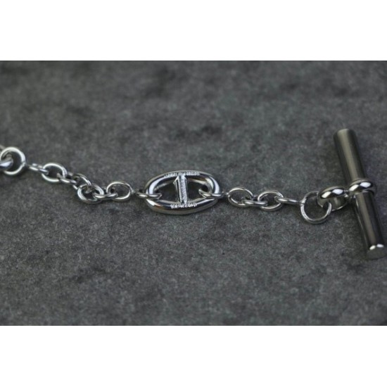 Hermes quality, stainless steel, Hermes De Ancre chain, necklace