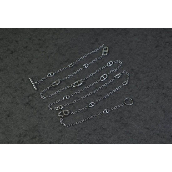 Hermes quality, stainless steel, Hermes De Ancre chain, necklace