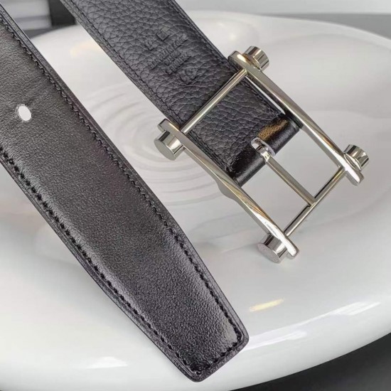 High quality stainless steel Hermes 32mm reversible waist belt buckle
