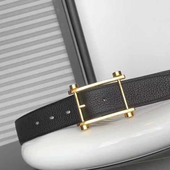 High quality stainless steel Hermes 32mm reversible waist belt buckle