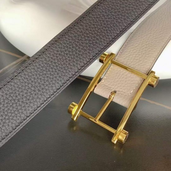 High quality stainless steel Hermes 32mm reversible waist belt buckle