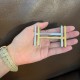 Hermes waist belt buckle double color AU Carre 32mm 38mm 0067
