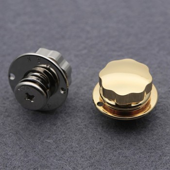 Japanese solid brass 18K real gold plating hardware flower spring lock Japanese solid brass 18K real gold plating hardware flower spring lock