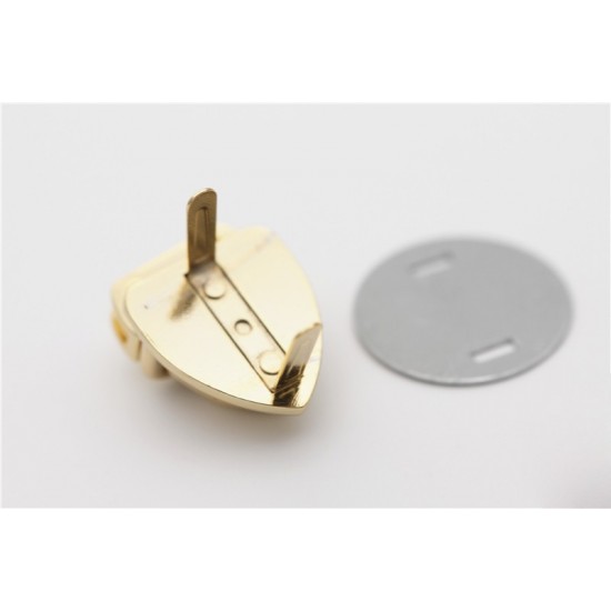 Japanese solid brass 18K real gold plating hardware heart lock